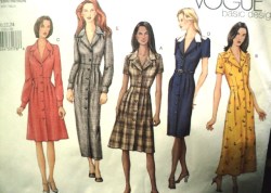 2531 EZ VOGUE SS- LS SHIRTWAIST DRESS LENGTHS PATTERN 8-12, 14-18; 20-24 CHOICE